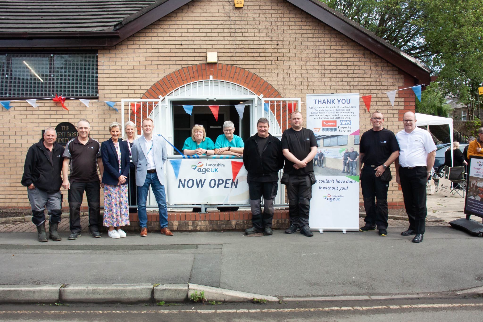 NHS property service staff group photo