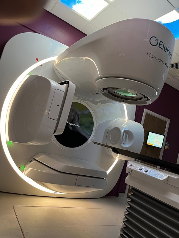 Photo of radiation treatment equipment from a different angle