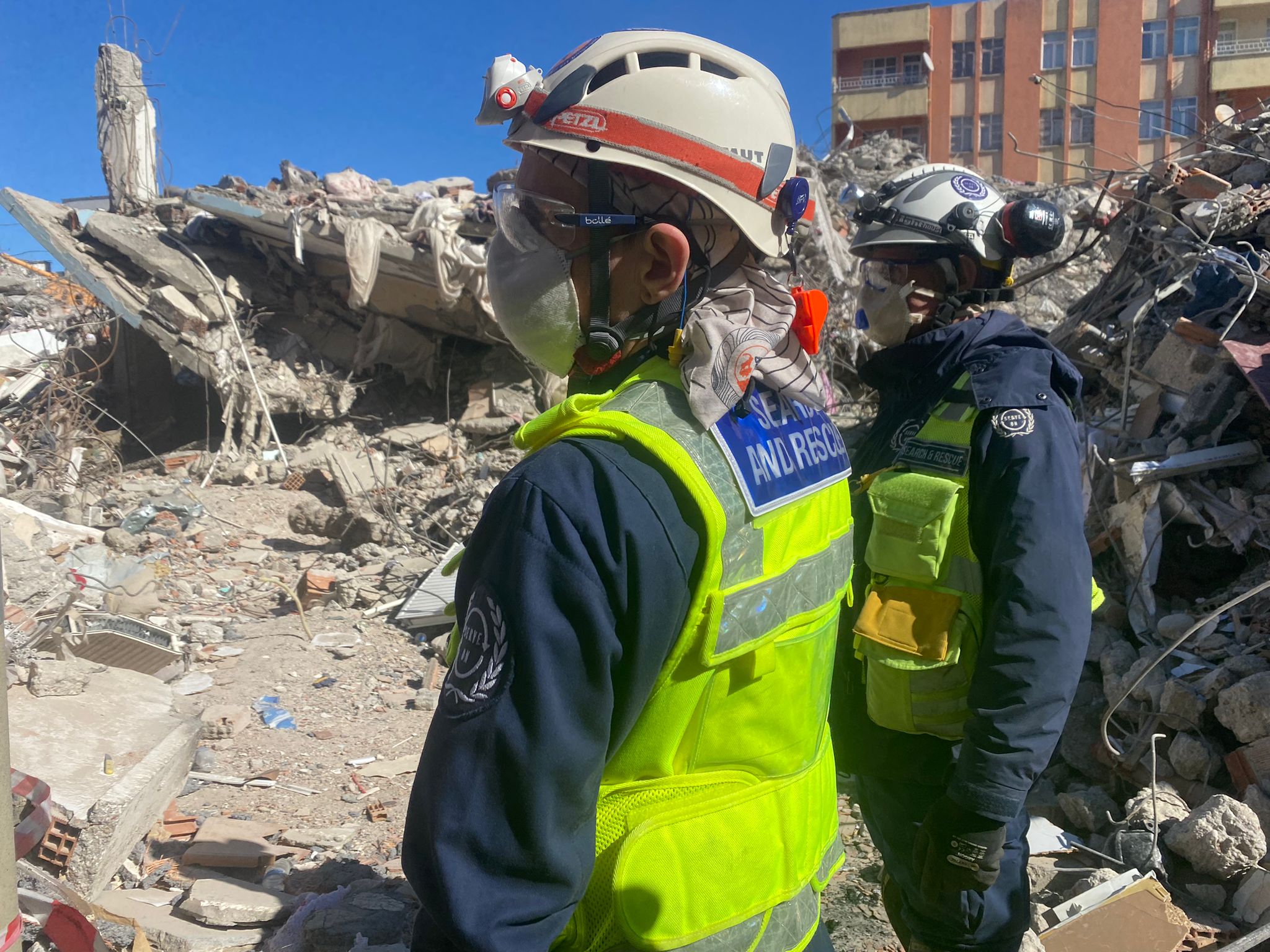 Photo of Jay near ruins