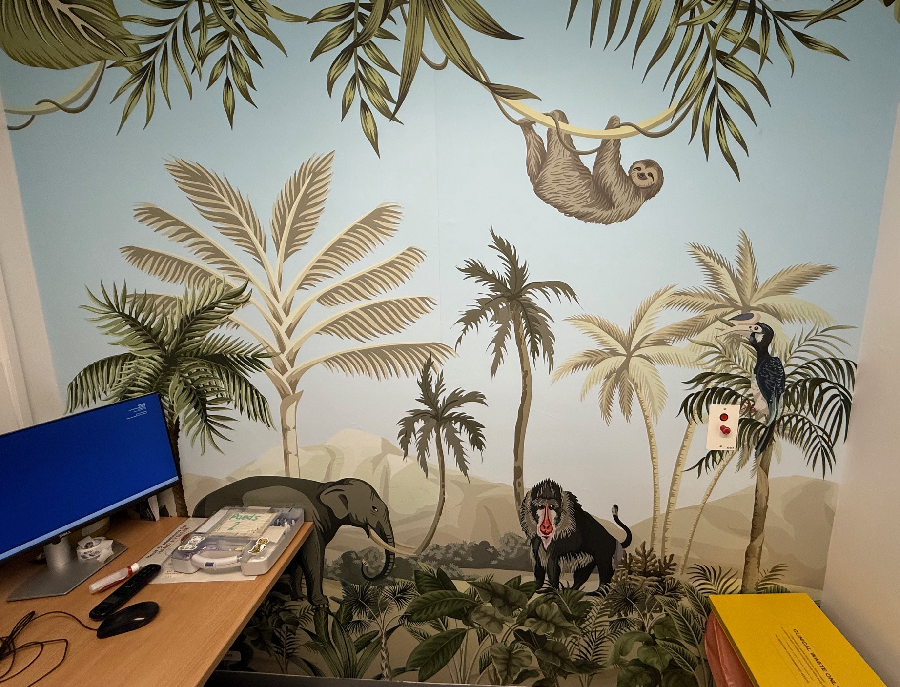 Photo of illustration on wall