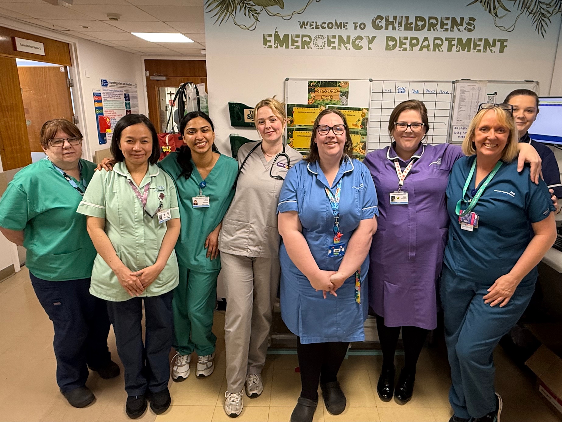 Children's Emergency Department staff members group photo