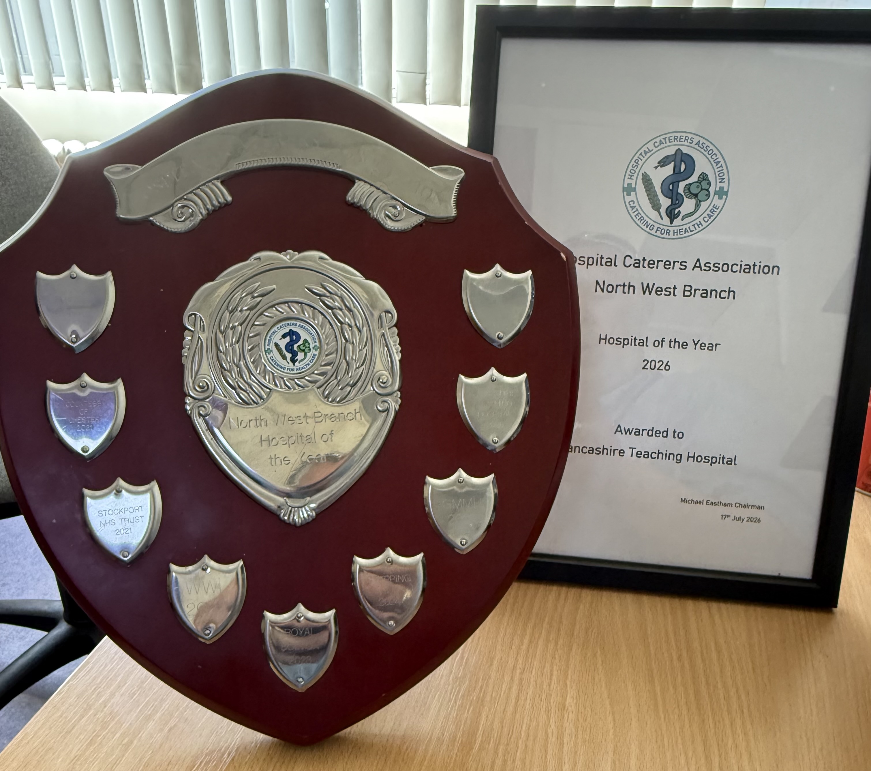 Photo of award plaque